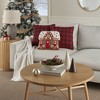 Mina Victory Holiday Plaid Faux Shearling Gingerbread House 3 Piece Set Indoor Throw Pillows - 3 of 4