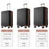 FONTOI Carry On Luggage Sets 3 Piece with Double Spinner, 20/24/28 Inch Expandable Travel luggage Set, Black Brown, 11.6"*29.5"*18.5" - 3 of 4