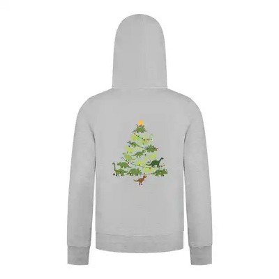 Everyday Kids Christmas Collection Dinosaur Tree Boys Zip Up Hoodie – Holiday Sweatshirt