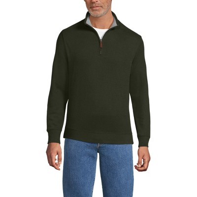Lands' End Men's Bedford Rib Quarter Zip Sweater