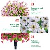 1.97FT Artificial Trees W/Ground Spike Set Of 2, Weather-Resistant Faux Shrubs Bushes Potted Plants W/Flowers For Outdoor Indoor Front Porch Garden - 2 of 4