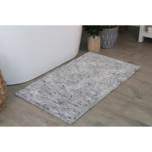 Cloud Comfort Microfiber Bathroom Rug, Non Slip Bath Mat Water Absorbent Soft Microfiber Shaggy Mat Machine Washable, Thick Plush Rugs for Shower - 1 of 4