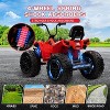 24V 2-Seater Kids ATV Quad, 4WD Ride On Car w/4×100W Motors, Dual 7Ah Batteries, Accelerator Handle, Lights & Music - 3 of 4