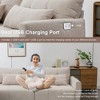 113.3" Convertible Sectional Sofa Couch 3-Seat L-Shaped Sofa With Movable Ottoman 2 USB For Apartment Living Room Bedroom - 3 of 4