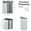 5x3 Foot Metal Storage Shed, Outdoor Steel Utility Shed with Locking Door, Perfect for Trash Cans & Yard Tools, Durable Construction - 3 of 4
