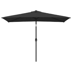 vidaXL Garden Parasol Black Polyester, Steel 118.1x78.7 in Tiltable - 1 of 4