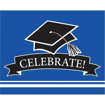 50ct Graduation School Invitations Spirit Blue