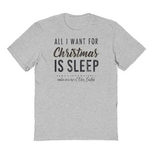Rerun Island Men's Christmas All I Want Short Sleeve Graphic Cotton T-shirt - 1 of 1
