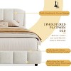 Queen Size Platform Bed, Wooden Upholstered Bed Frame with Curved Design Headboard, Beige -Christopher Knight Home - 4 of 4