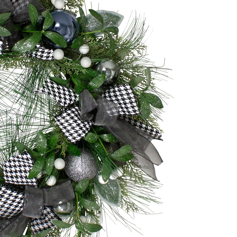 Northlight Real Touch™ Winter Foliage and Berries Artificial Christmas Wreath - 24" - Unlit, 3 of 7