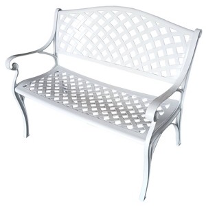 Modern Aluminum Patio Bench - Oakland Living
 - 1 of 4