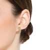 Guili 14K Yellow Gold-Plated Eternity Halo Medallion Stud Earrings with Sparkling Cubic Zirconia. A Radiant and Timeless Accessory for Any Style - 3 of 3