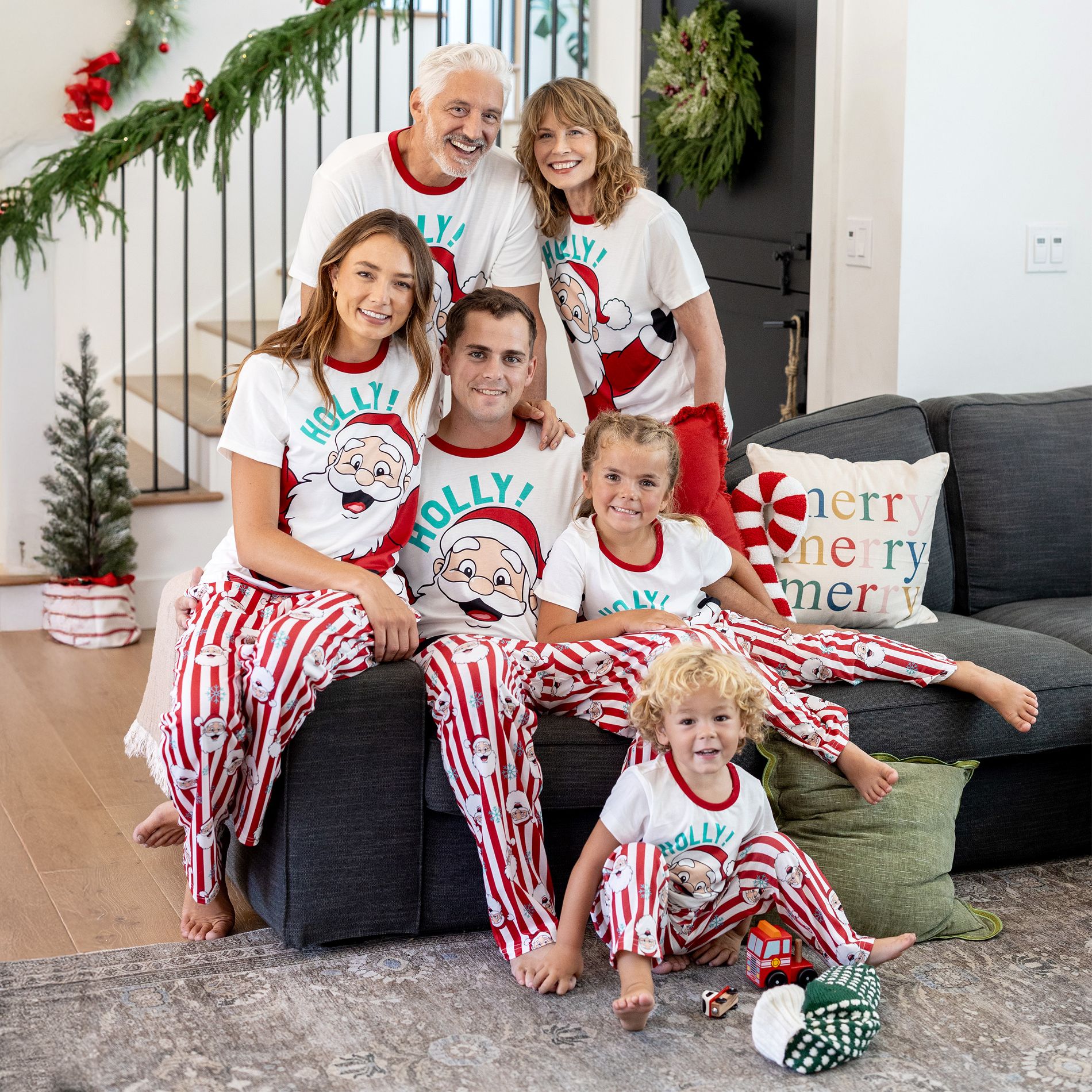 PATPAT Matching Family Christmas Pajamas C Holiday  Sleepwear PJs Couples Xmas Loungewear with Socks