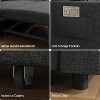 Yaheetech Convertible Sofa Loveseat with Pull-out Trundle Lounge-Dark Gray - 4 of 4