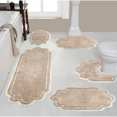 Allure Collection Cotton Tufted Bath Rug Set Set of 5 - Home Weavers