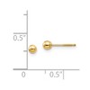 Black Bow Jewelry Kids 3mm Ball Screw Back Stud Earrings in 14k Yellow Gold - 4 of 4