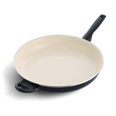 GreenPan Rio 13.5" Great Big Frypan with Helper Handle Black