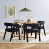 Saracina Home 5pc Round Dining Table Set with Fully Upholstered Solid Wood Chairs - 3 of 4
