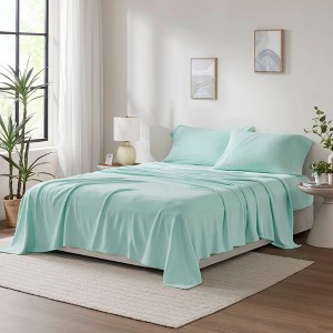NicBex 3 PCS/4 PCS Micro Plush Sheet Set with 1 Flat Sheet,1 Fitted Sheet and 1/2 Pillowcase,Soft Bed Sheets Machine Washable - 1 of 4