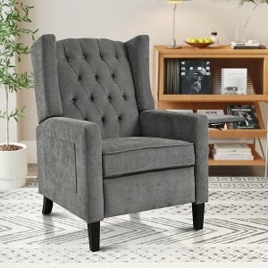 Lyngins Modern Adjustable Recliner Chair with Wing Back & Foldable Table & Footrest,Accent Chair for Living Room,Bedroom - 1 of 4