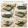 Chenille Folding Sofa Bed with Pillows - 6-in-1 Convertible Floor Couch & Sleeping Mattress with Removable Cover and Side Pocket - 4 of 4