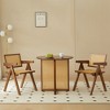 CAVINAS 17.72" Retro Dining Chairs,Set of 2,Rubber Wood Rattan Weaving Chairs for Dining Room,Wooden Accent Chairs,Dining Furniture Chairs - 2 of 4