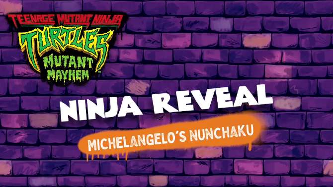 Teenage Mutant Ninja Turtles: Mutant Mayhem Ninja Reveal Michelangelos&#39; Nunchaku and Role Play Set, 2 of 8, play video