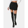EXLURA Womens Button Bodycon Mini Skirt Sexy Night Club High Waist Elastic Y2K Fall Winter Plaid Skirts - 2 of 4