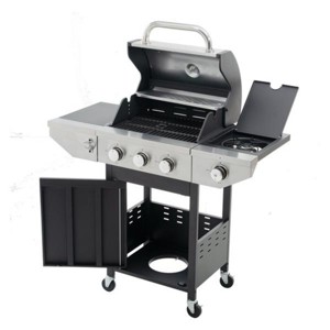 SEVOBAL Grill Cookware 3-Burner Stainless Steel Grill with Side Burner, 45,000 BTU Outdoor BBQ System for Backyard, Camping, Black, 43.3"*17.9"*45.2" - 1 of 4