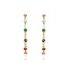 Guili Vibrant Sterling Silver 14k Gold Plated Multi-Color Enamel C-Hoop Earrings for a Bold and Stylish Look - 2 of 2