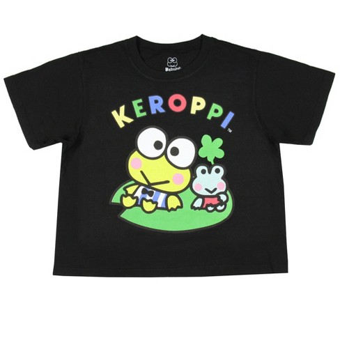 Seven Times Six Sanrio Keroppi And Chippi Women's Graphic Print Adult Crop T-Shirt Black - image 1 of 3