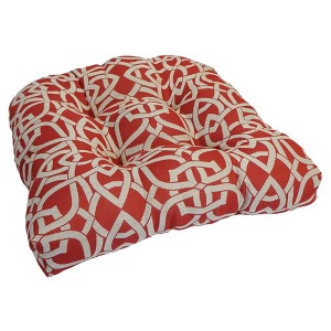 Blazing Needles, 19-inch U-Shaped Premium Outdoor Tufted Dining Chair Cushion - 1 of 2