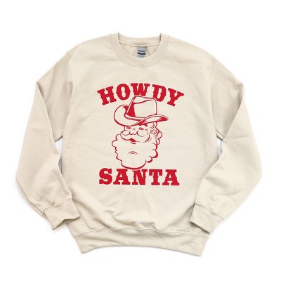 Simply Sage Market Women's Graphic Sweatshirt Howdy Santa Claus