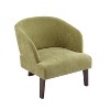 APRILSOUL Modern Accent Chair with Round Back & Wooden Legs - Mid-Century Inspired Lounge Chair for Living Room, Bedroom, or Office,Beige - 4 of 4
