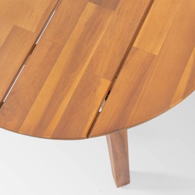 Brooklyn Teak Acacia Wood Round Side Table