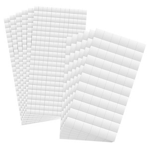 Unique Bargains 3D Dual-Adhesive Craft Foam Dot Square Stickers White 2 Sizes - 1 of 4