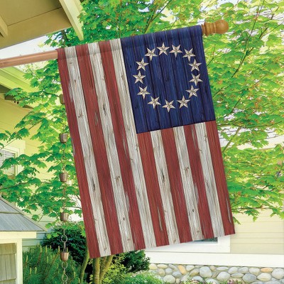 Betsy Ross Rustic Patriotic Polyester House Flag
