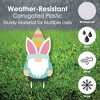 Big Dot of Happiness Easter Gnomes - Yard Sign and Outdoor Lawn Decorations - Spring Bunny Party Yard Signs - Set of 8 - 3 of 4