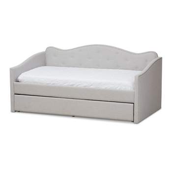 Twin Kaija Modern and Contemporary Fabric Daybed with Trundle Gray - Baxton Studio