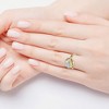 Pompeii3 1 1/10Ct Emerald Diamond Button Ring 14k Gold or Platinum Lab Created EF/VS - 4 of 4