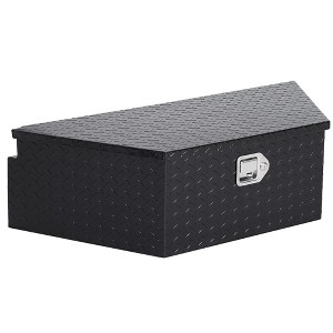 39 Inch Trailer Tongue Box, Aluminum Trailer Tool Box,Diamond Plate Tongue Box with Lock, RV Storage Organizer, Waterproof Tool Storage Box - 1 of 4