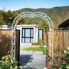 Aghana Digitals Cream White Metal Garden Arch: 8-Assembly Styles Galvanized Trellis for Climbing - 2 of 4
