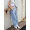 Coolmee Women's Baggy Wide Leg Pants Casual Fall Trousers Palazzo Pants Drawstring Waist Barrel Sweatpants with Pockets - 4 of 4