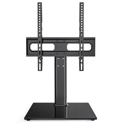 JIONJOY Universal Swivel TV Stand for 26-55 inch, Swivel Table TV Stand with Tempered Glass Base | Black