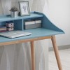 Writing Desk Mid Century Modern with Hutch and Open Shelves for Home Office 43in Wide-3irtyhousy - 3 of 4