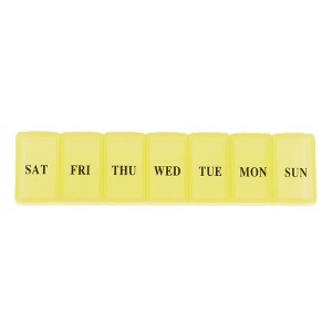 Unique Bargains 7 Grids Single Row Pill Case Clear 1 Pc - 1 of 4