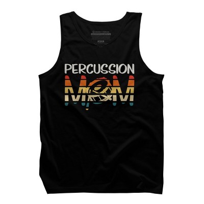 Men's Design By Humans Marching Band Percussion Mom By clickbong Tank Top