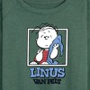 Women's - Peanuts - Linus Van Pelt Lightweight French Terry Wide Neck Long Sleeve Shirt - 2 of 4