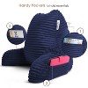 Nestl Reading Pillow for Bed with Fleece Blanket, Standard Bed Pillows for Sitting Up in Bed, Bed Rest Pillow - 3 of 4