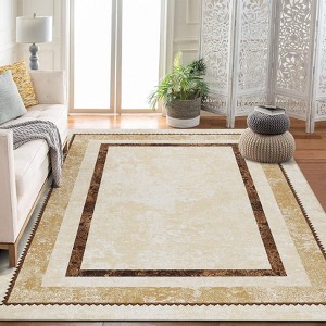 Washable Rug Non Slip Entryway Mat - Soft Accent Throw Rug for Bedroom, Entry, Living Room, Non-Shedding - 1 of 4